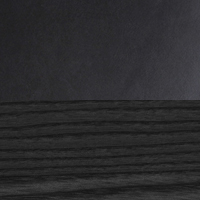 Swatch for Black Refine Leather / Black Painted Ash