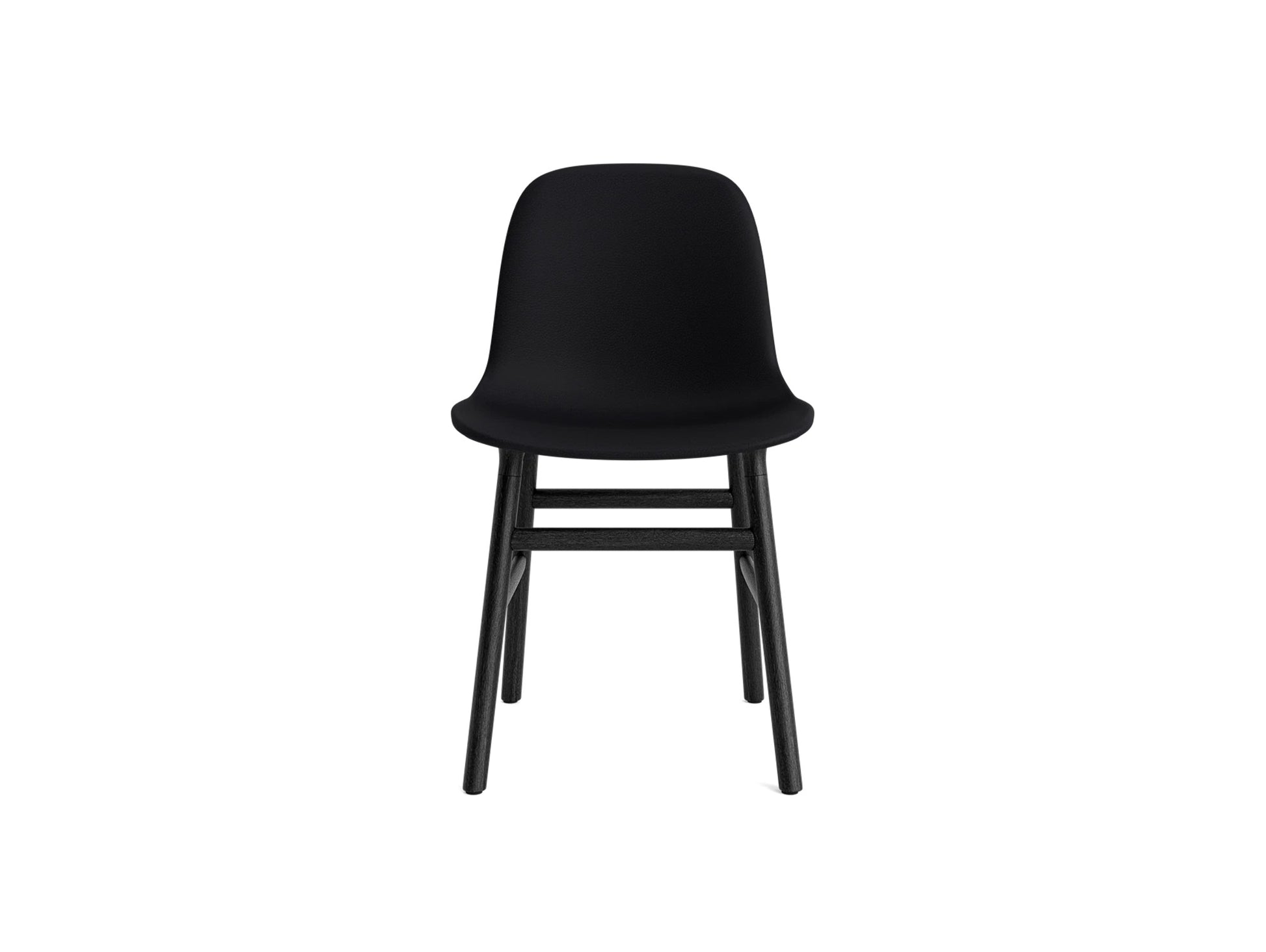 Form Chair Upholstered by Normann Copenhagen - Black Oak Base / Ultra Leather Black 41599