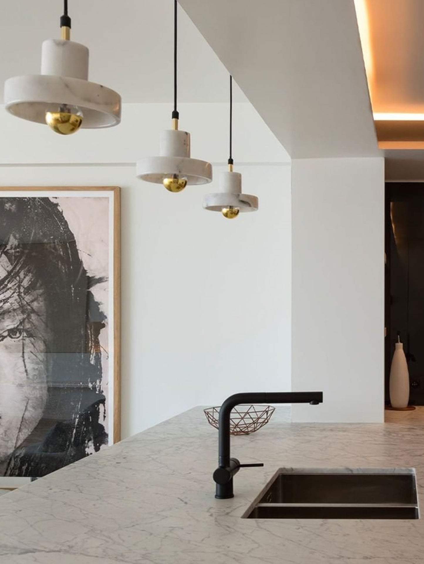 Stone LED Pendant Light by Tom Dixon