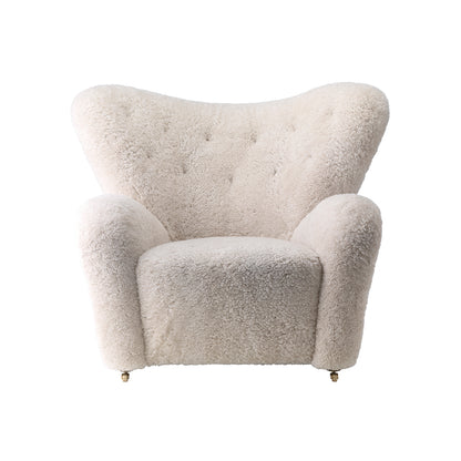 The Tired Man Lounge Chair by Audo Copenhagen - Sheepskin Moonlight
