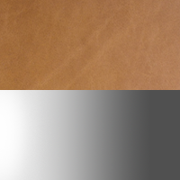 Swatch for Cognac Refine Leather / Polished Aluminium