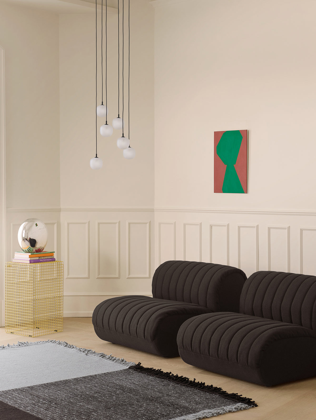 Verso Rug by Muuto - Cool Grey / Dark Brown
