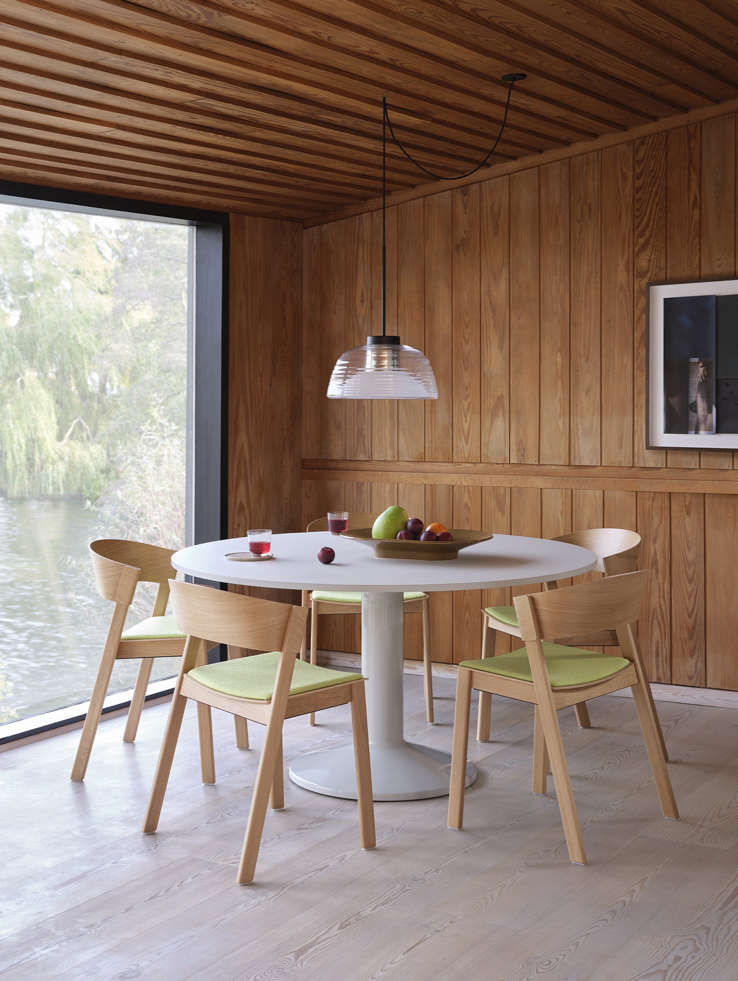 Cover Side Chair Upholstered - Set of 2 by Muuto - Natural Oak and Acca 961