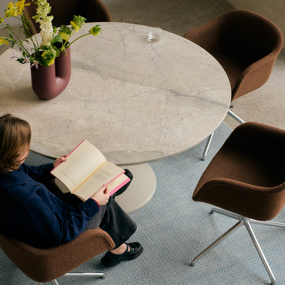 Midst Table Marble by Muuto - Grey Marble Tabletop / Grey Steel Base