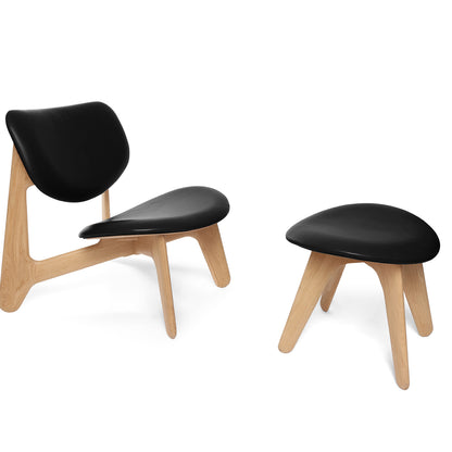 Slab Ottoman by Tom Dixon - Leather Black