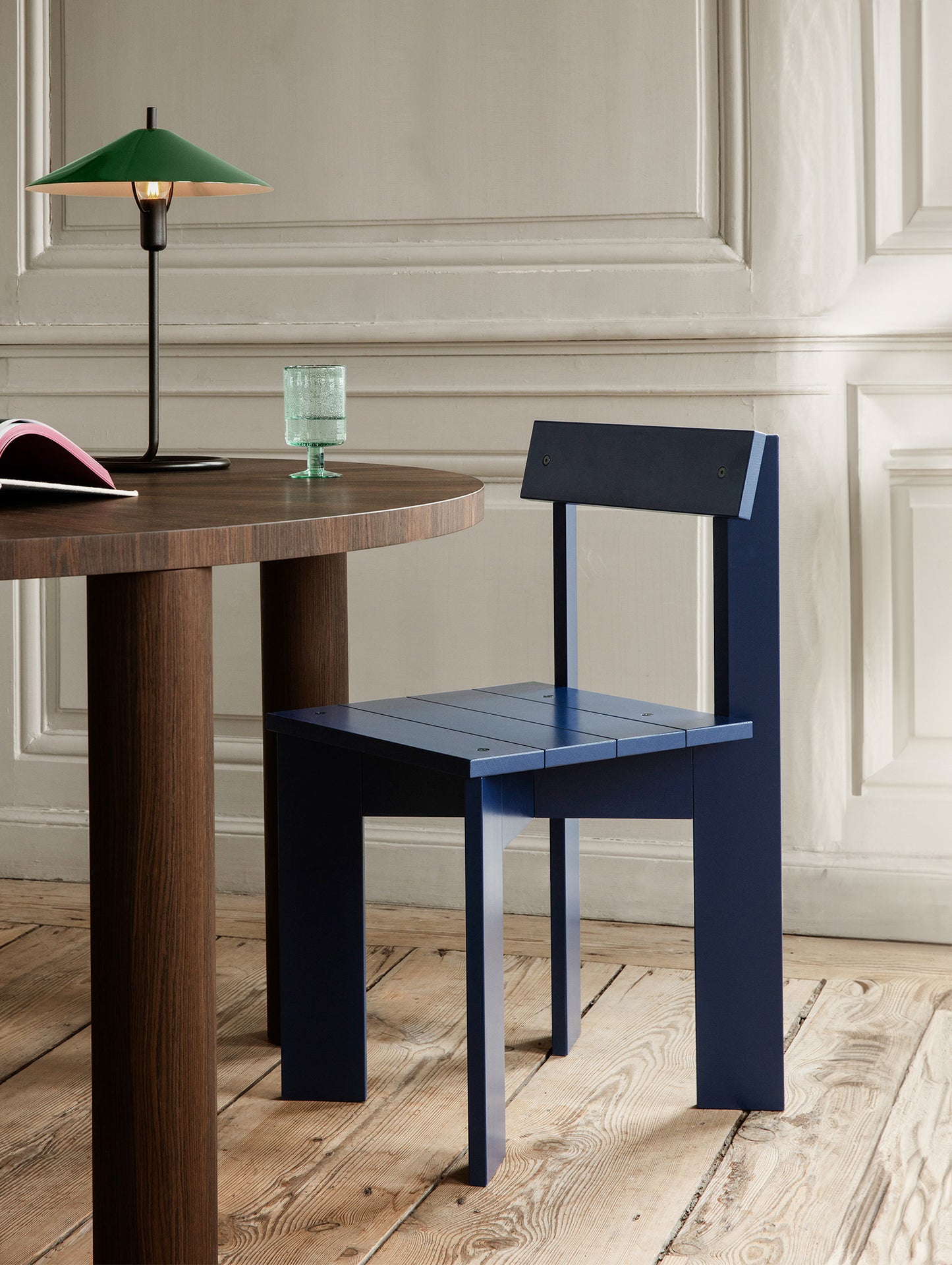 Ark Dining Chair by Ferm Living - Blue Lacquered Beech