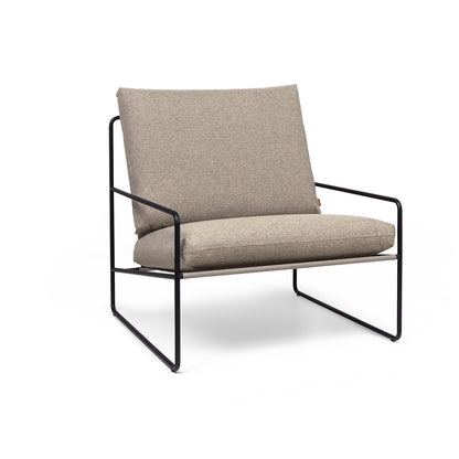 Desert 1-Seater Sofa by Ferm Living - Black Frame / Dark Sand