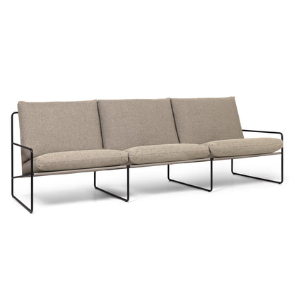 Desert 3-Seater Sofa by Ferm Living - Black Frame / Dark Sand