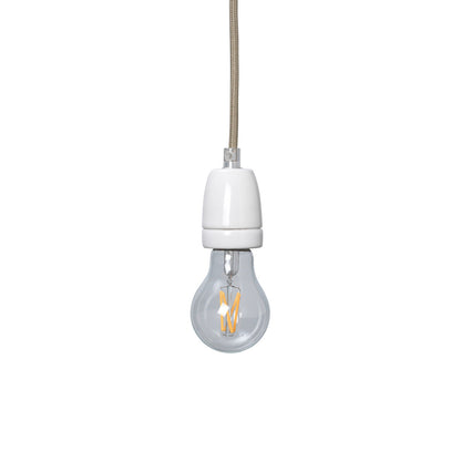 Ferm Living Fabric Cord Set Ceramic Socket Pendant - 4m