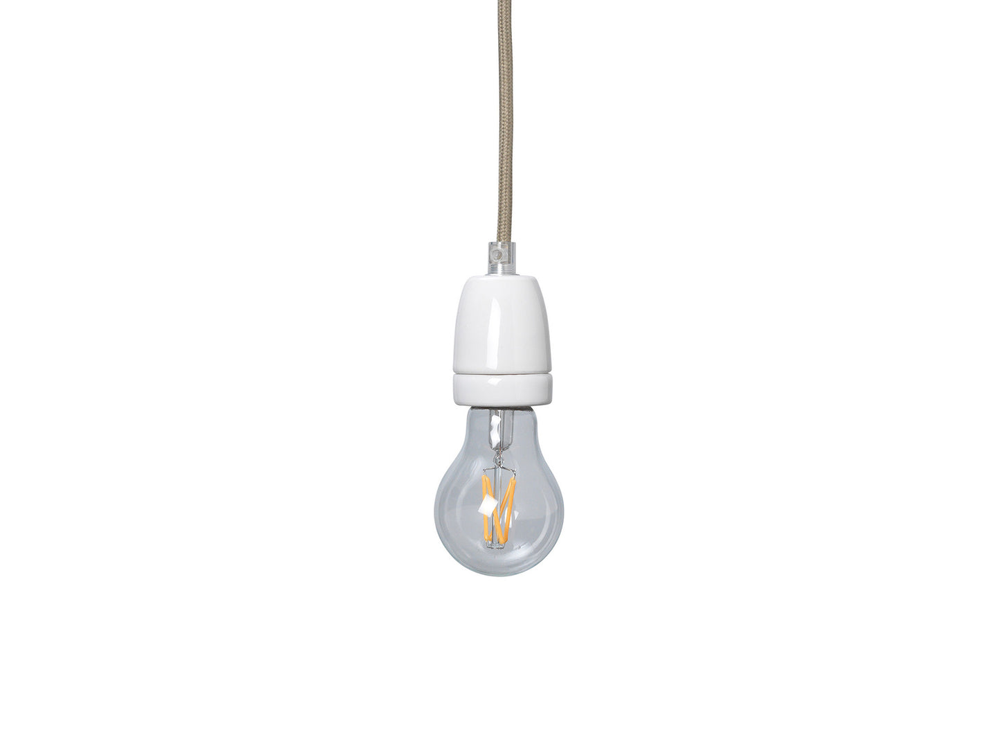 Ferm Living Fabric Cord Set Ceramic Socket Pendant - 4m