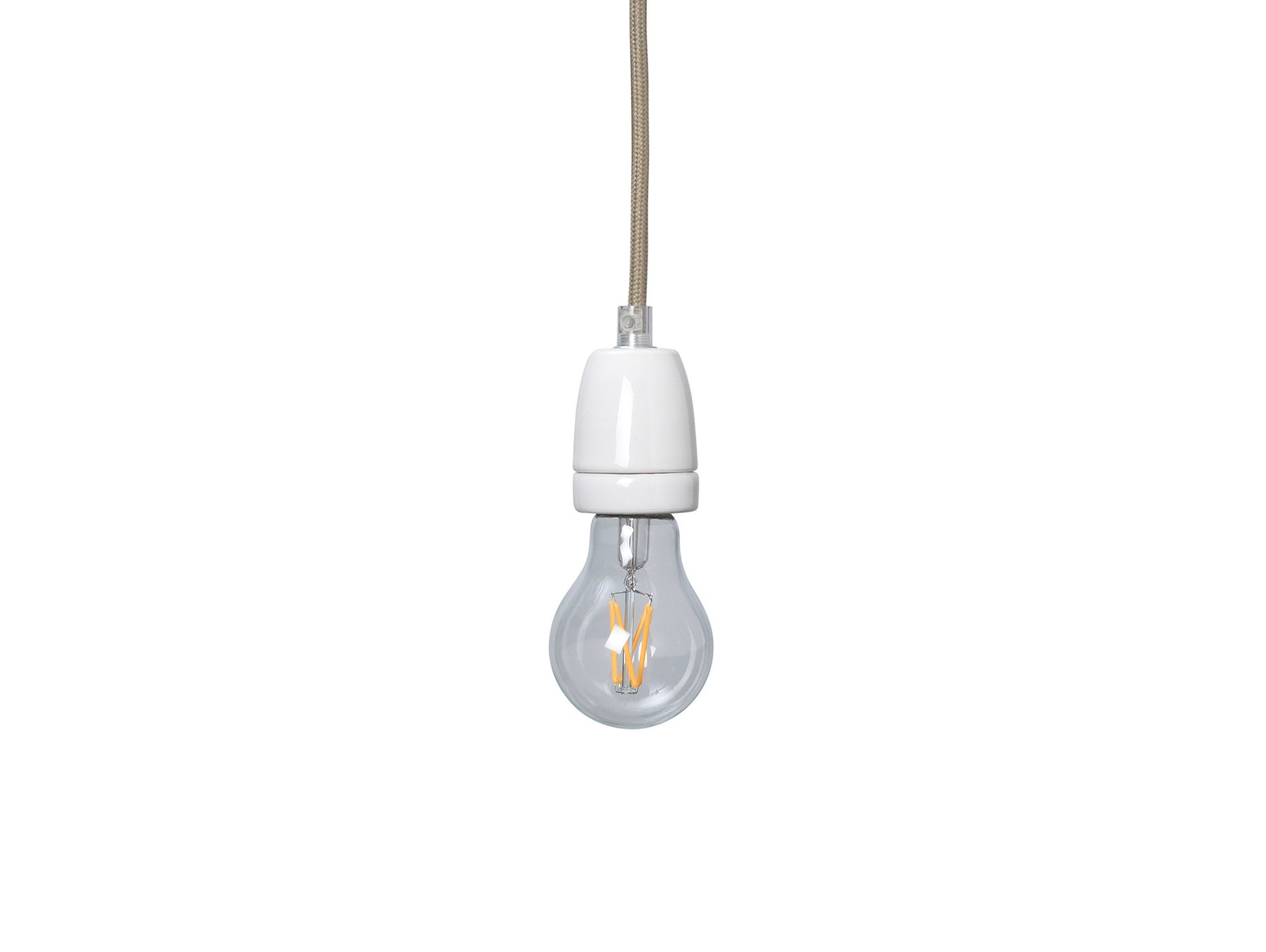 Ferm Living Fabric Cord Set Ceramic Socket Pendant - 4m