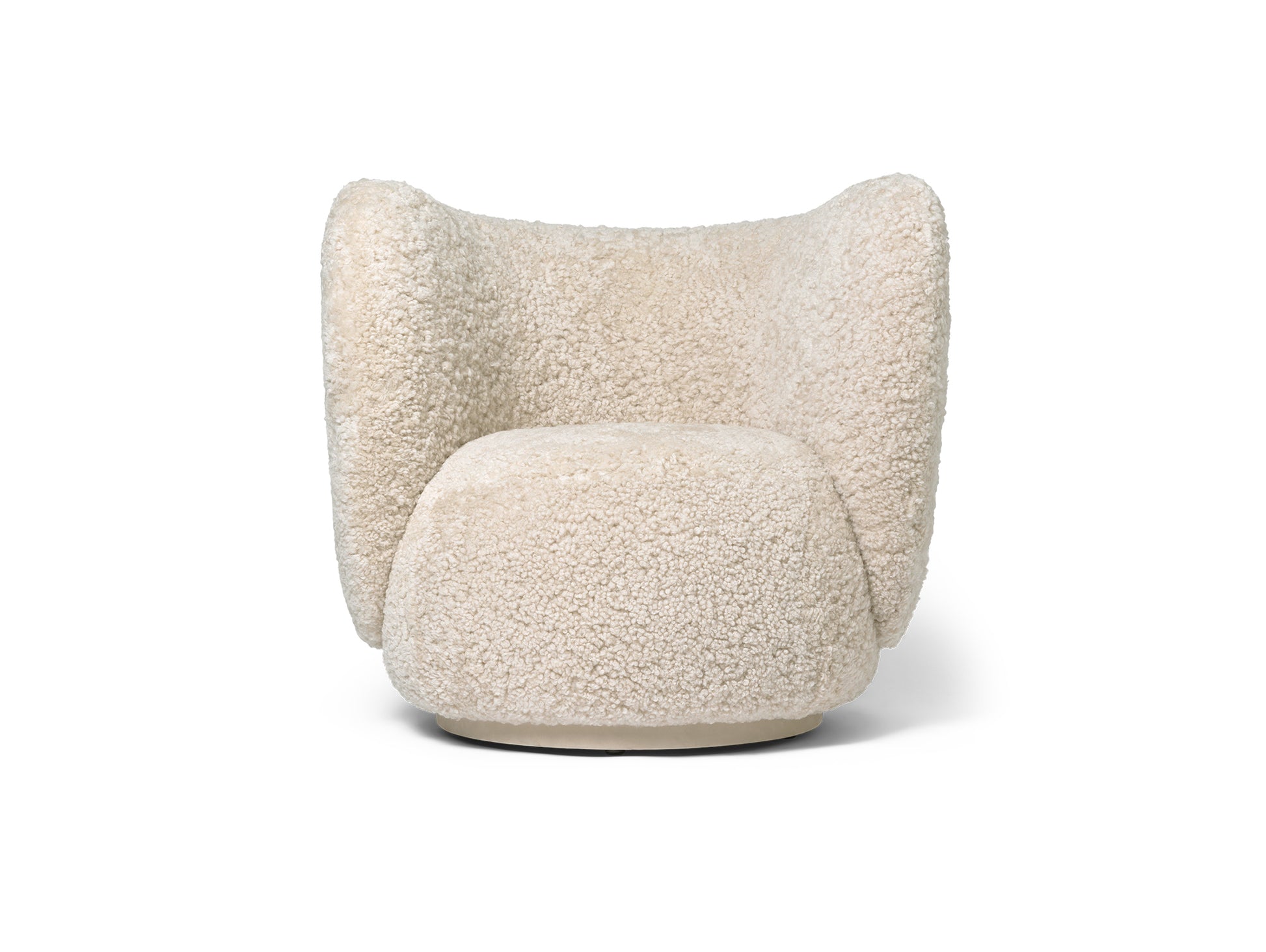 Rico Lounge Chair by Ferm Living - Sheepskin Moonlight