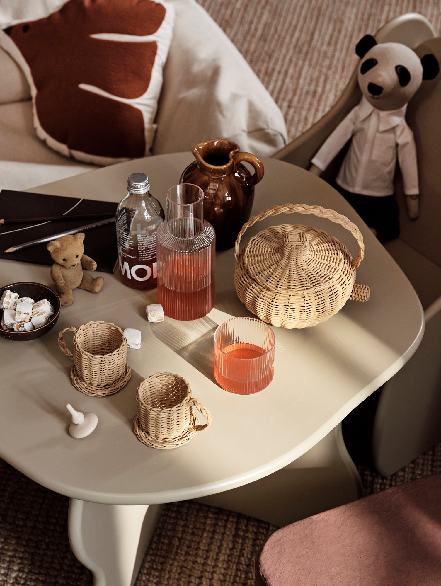 Rattan Tea Set by Ferm Living