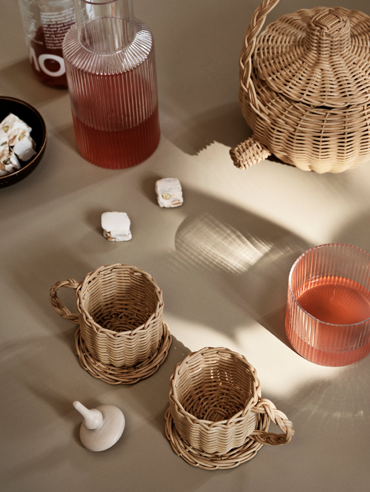 Rattan Tea Set by Ferm Living