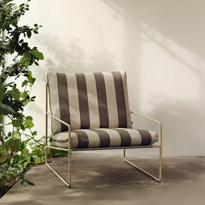 Desert 1-Seater Sofa by Ferm Living - Cashmere Frame / Chocolate Stripe