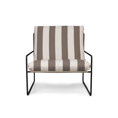 Desert 1-Seater Sofa by Ferm Living - Black Frame / Chocolate Stripe