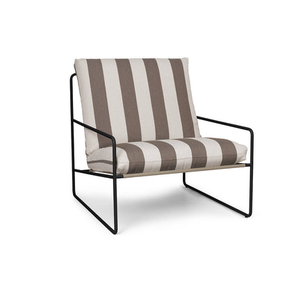 Desert 1-Seater Sofa by Ferm Living - Black Frame / Chocolate Stripe