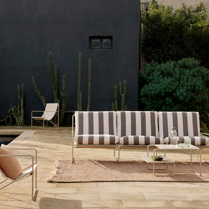Desert 3-Seater Sofa by Ferm Living - Cashmere Frame / Chocolate Stripe