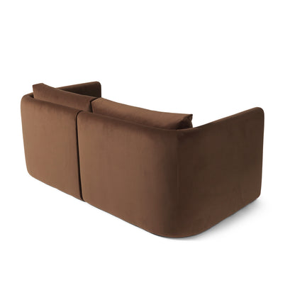 Dase 2-Seater Modular Sofa by Ferm Living - Rich Velvet Soft Brown