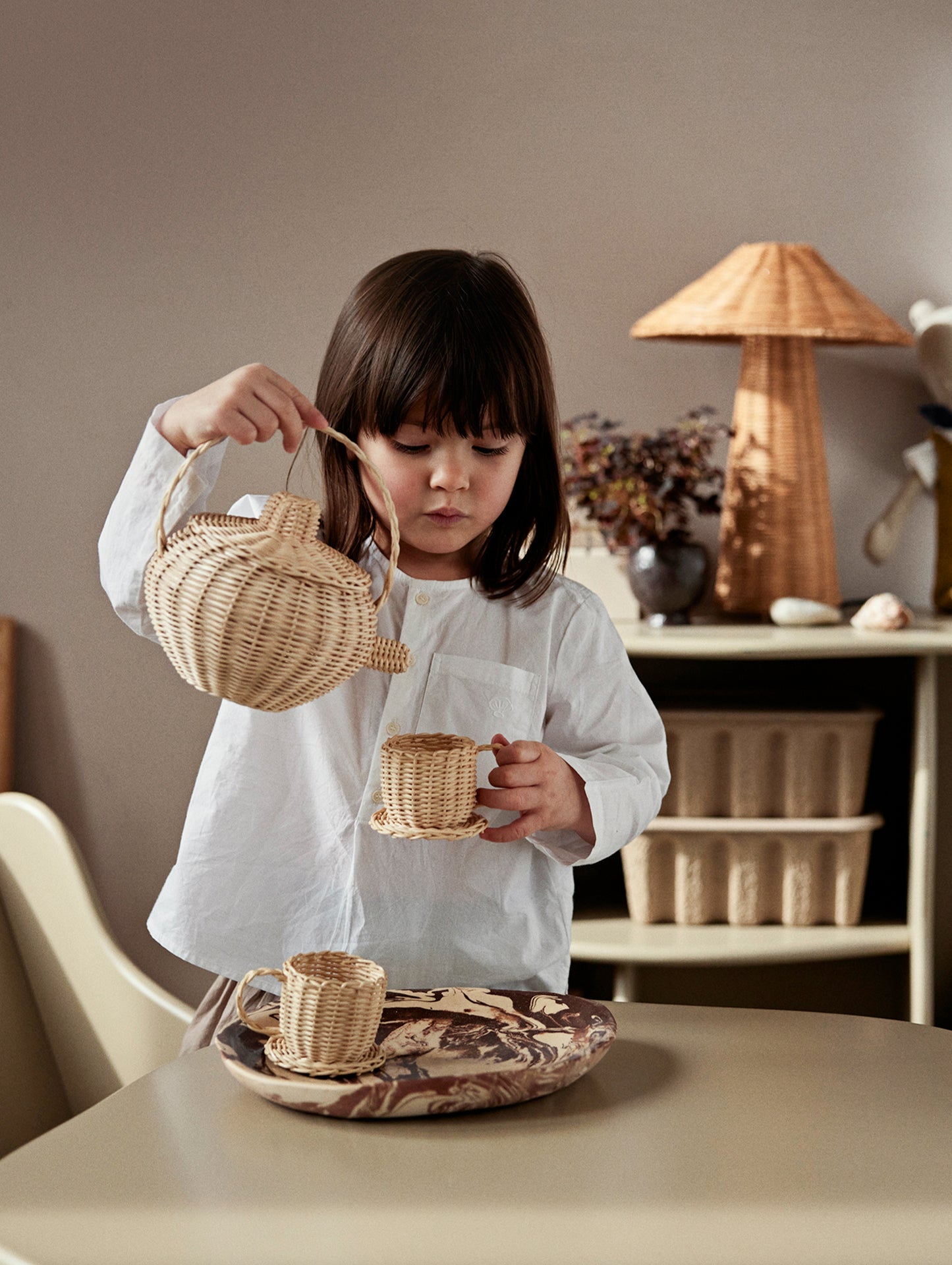 Rattan Tea Set by Ferm Living