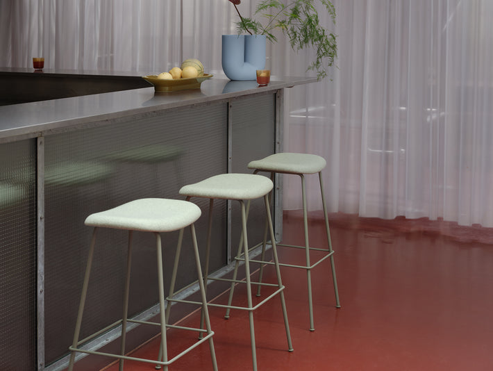 Fiber Barstool with Metal Base