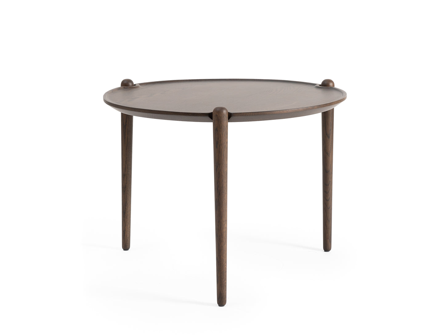 Aria Table by Design House Stockholm -  Diameter: 60 cm / Height: 46 cm / Dark Oak