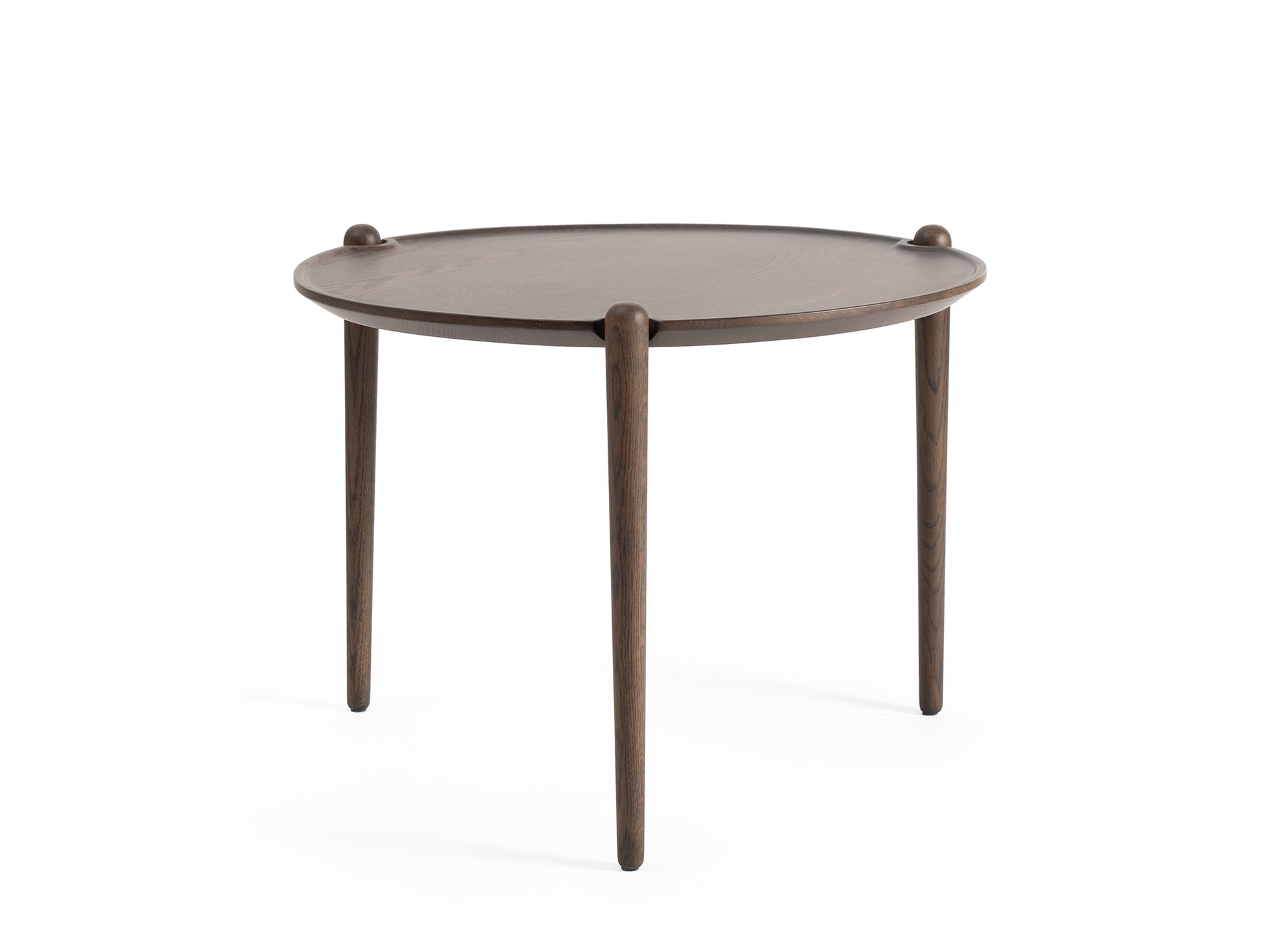 Aria Table by Design House Stockholm -  Diameter: 60 cm / Height: 46 cm / Dark Oak