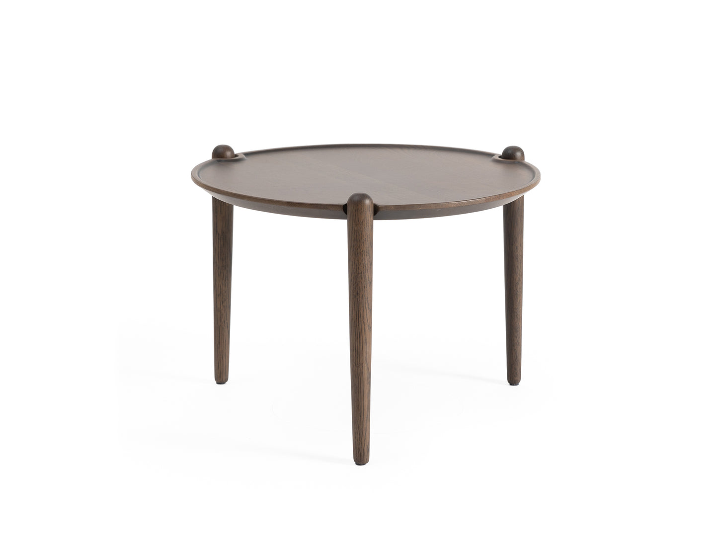 Aria Table by Design House Stockholm -  Diameter: 50 cm / Height: 37 cm / Dark Oak