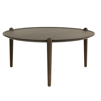 Aria Table by Design House Stockholm -  Diameter: 90 cm / Height: 42.5 cm / Dark Oak