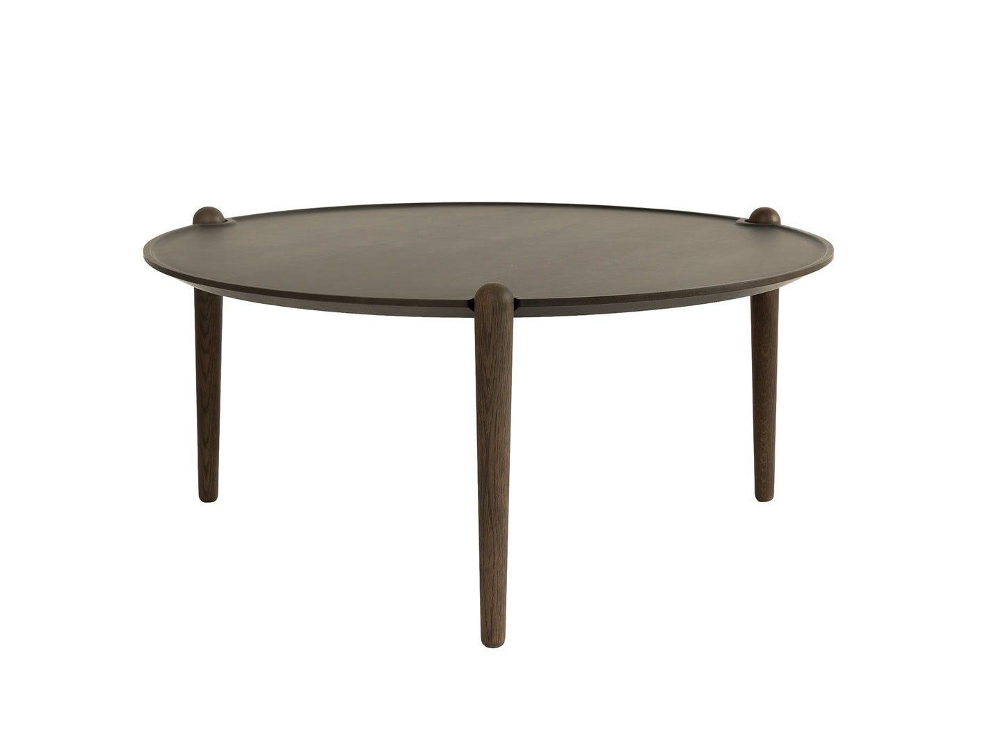 Aria Table by Design House Stockholm -  Diameter: 90 cm / Height: 42.5 cm / Dark Oak