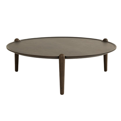 Aria Table by Design House Stockholm -  Diameter: 90 cm / Height: 30 cm / Dark Oak