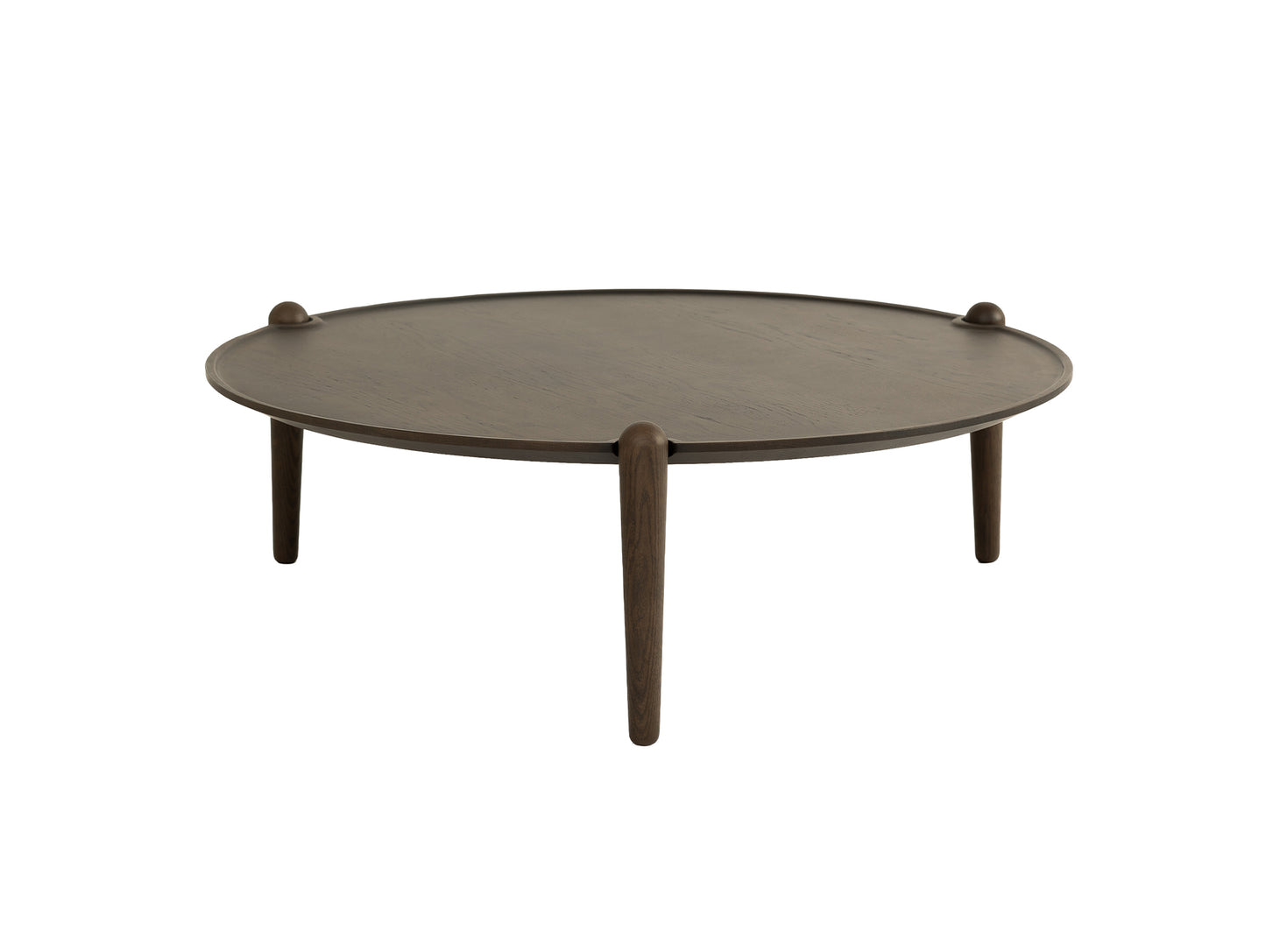 Aria Table by Design House Stockholm -  Diameter: 90 cm / Height: 30 cm / Dark Oak