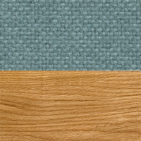 Swatch for Lacquered Oak / Ploegwool Blue 04