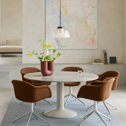 Midst Table Marble by Muuto - Grey Marble Tabletop / Grey Steel Base