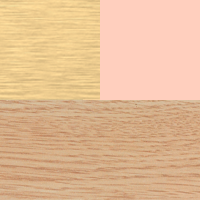 Swatch for Oak / Apricot Pink / Brushed Brass