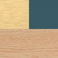 Swatch for Oak / Petrol Blue / Brushed Brass