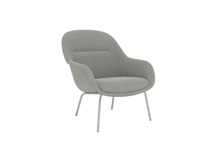 Fiber Lounge Armchair - Tube Base by Muuto / Remix 133 / Grey Base