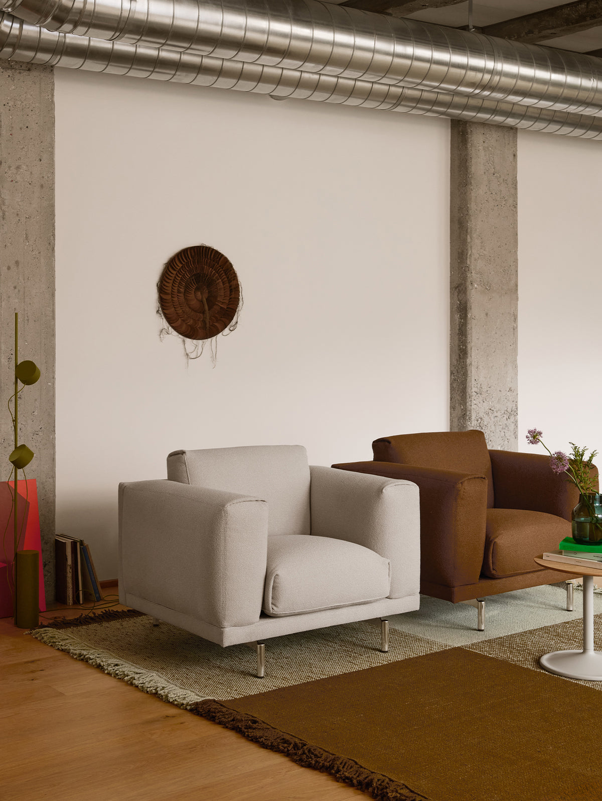 Verso Rug by Muuto - Pale Green / Warm Brown