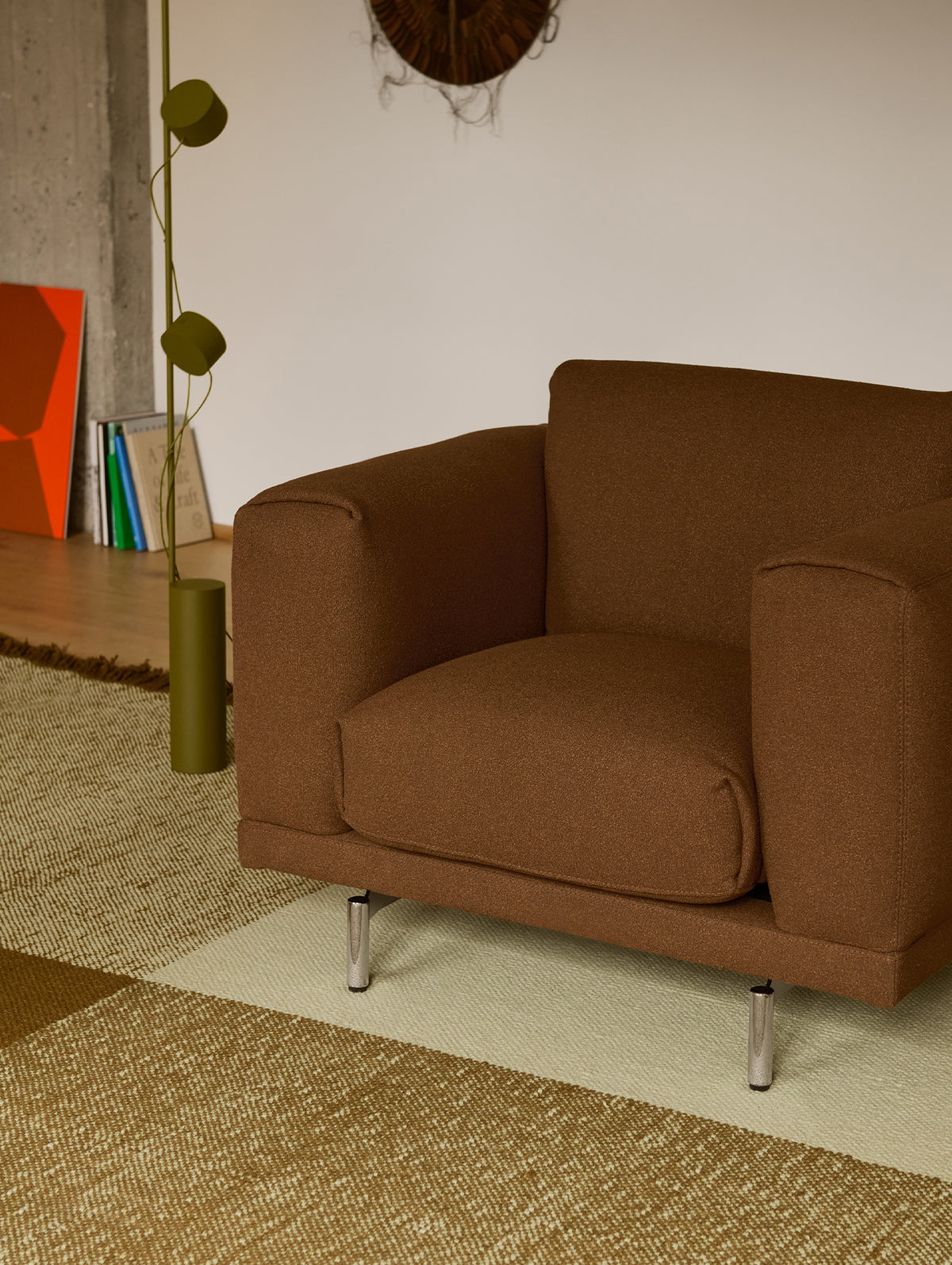 Verso Rug by Muuto - Pale Green / Warm Brown