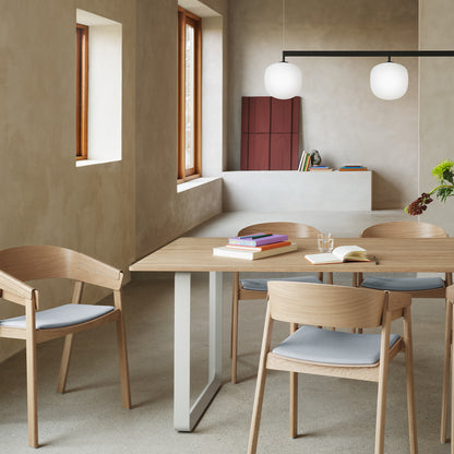 Cover Armchair Upholstered by Muuto - Natural Oak and Vidar 723