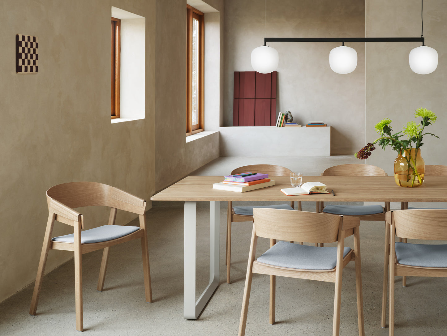 Cover Armchair Upholstered by Muuto - Natural Oak and Vidar 723