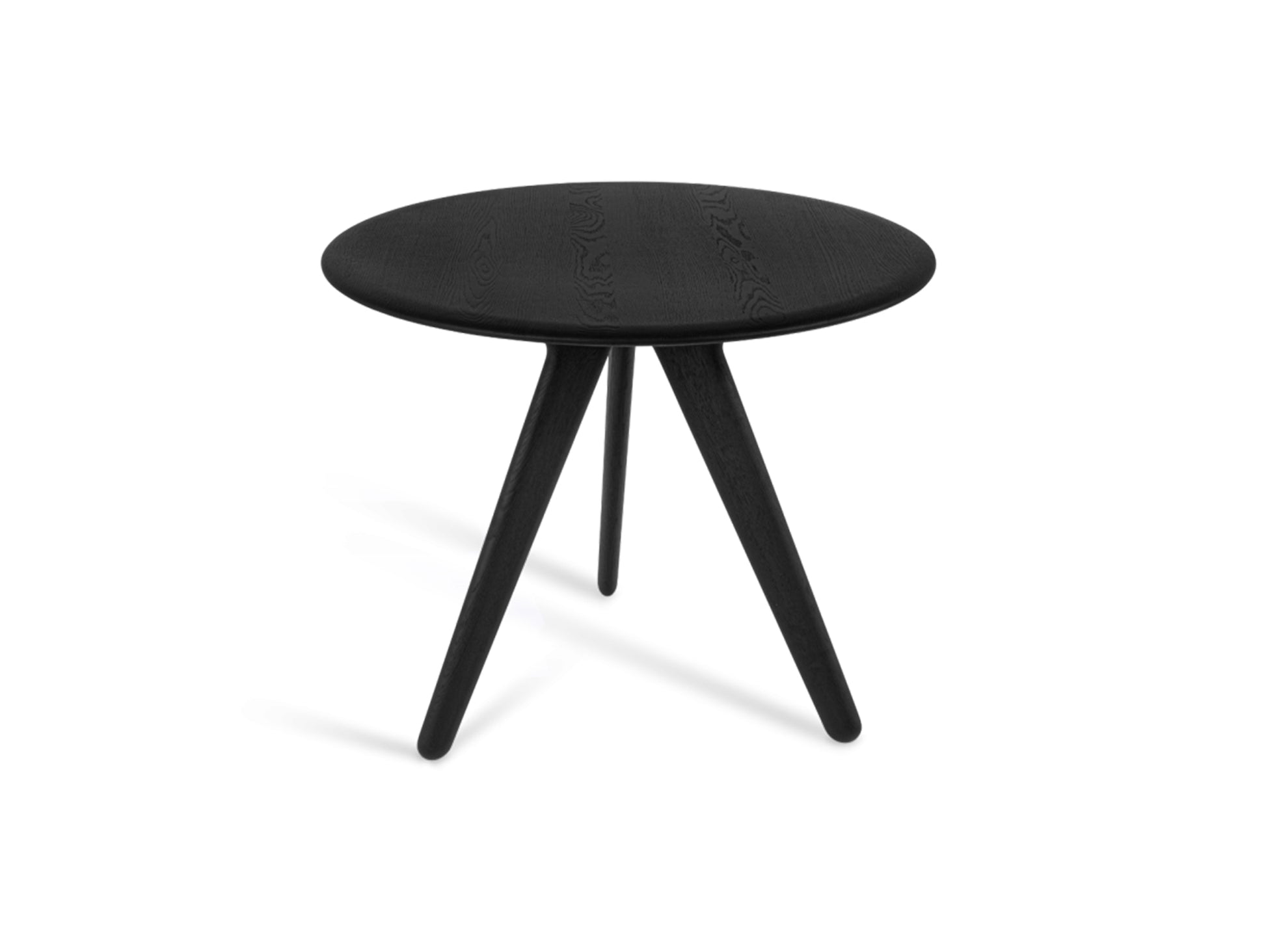 Slab Round Dining Table by Tom Dixon - 90 cm / Black Lacquered Oak