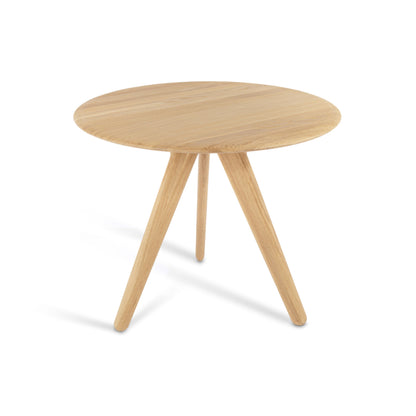 Slab Round Dining Table by Tom Dixon - 90 cm / Lacquered Oak