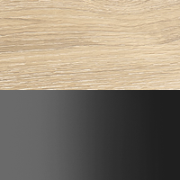 Swatch for Solid Oak / Black Frame