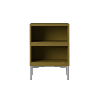 Stacked Storage System - Bedside Table / Configuration 1 / Brown Green  by Muuto