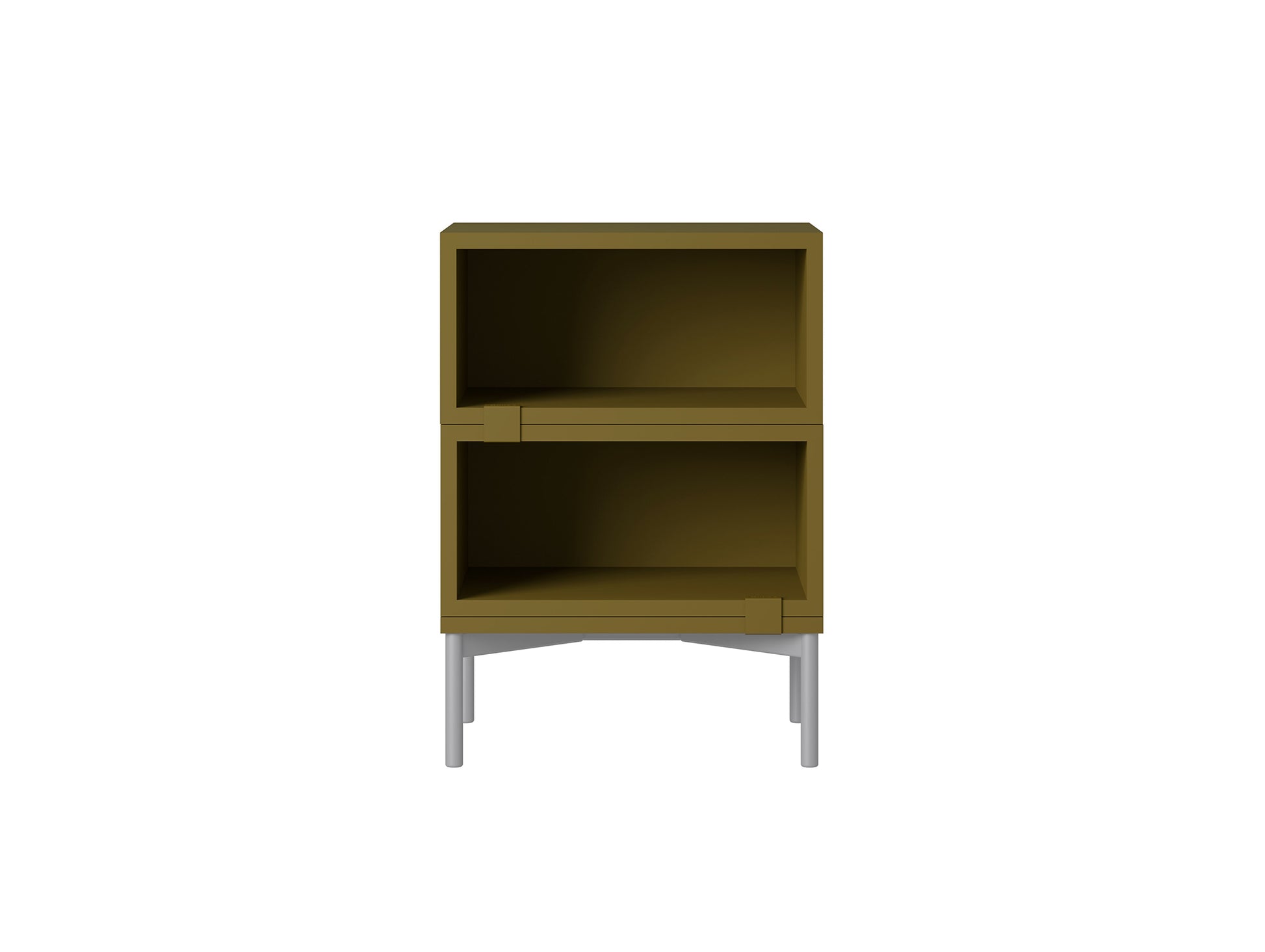 Stacked Storage System - Bedside Table / Configuration 1 / Brown Green  by Muuto