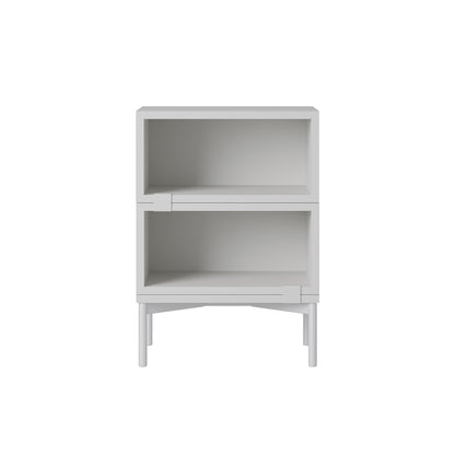 Stacked Storage System - Bedside Table / Configuration 1 / Grey by Muuto