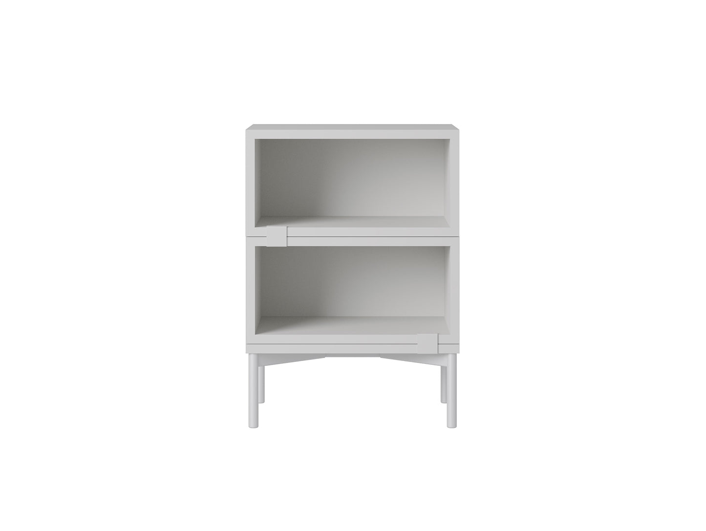 Stacked Storage System - Bedside Table / Configuration 1 / Grey by Muuto