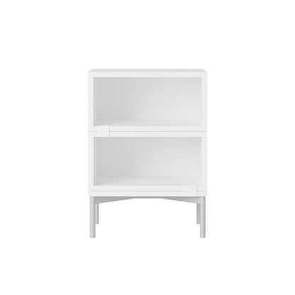 Stacked Storage System - Bedside Table / Configuration 1 / White by Muuto