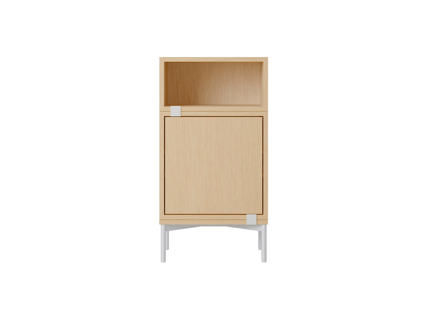 Stacked Storage System - Bedside Table / Configuration 2 / Oak by Muuto